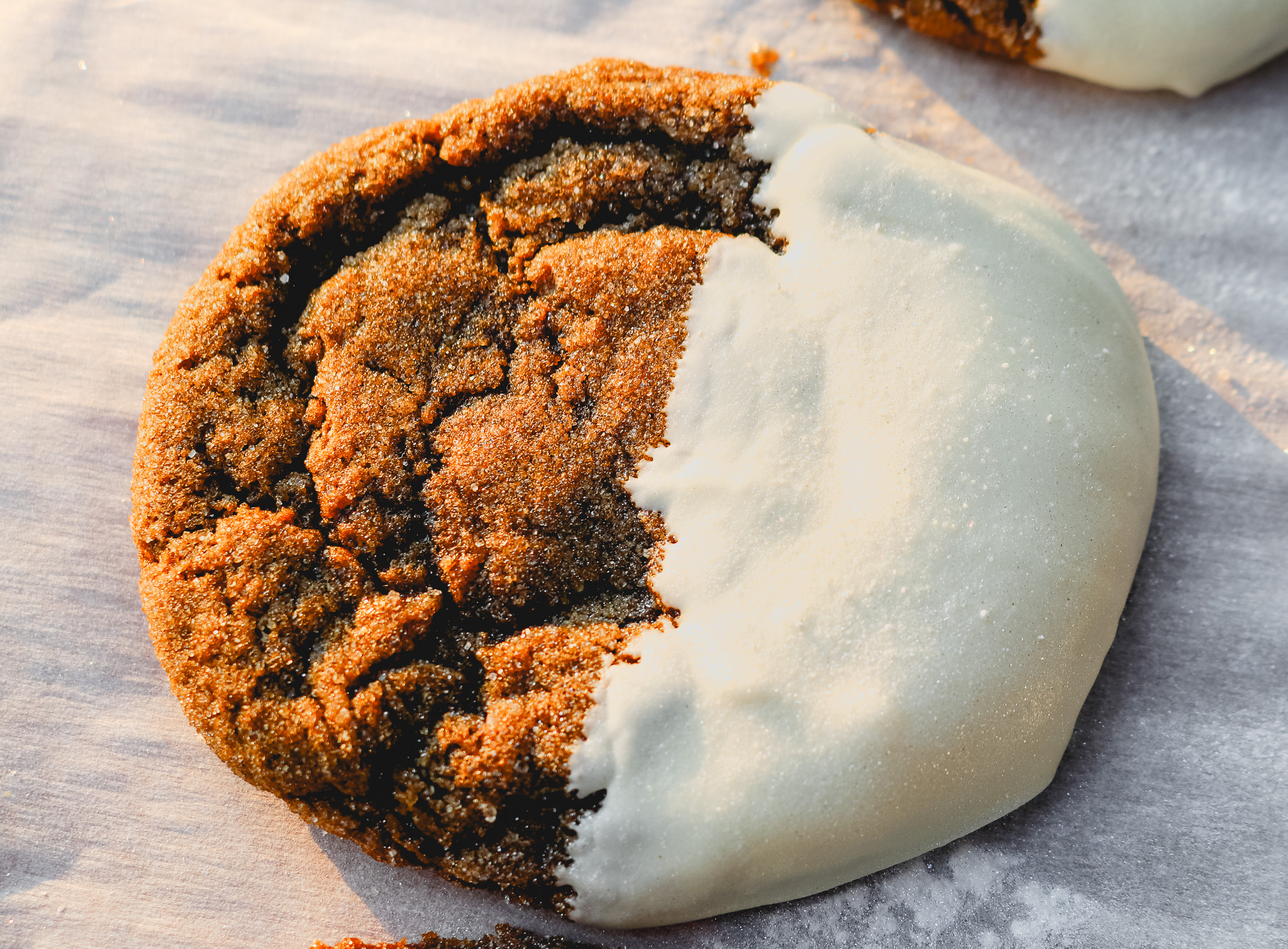 Soft Sourdough Discard Ginger Cookies with Molasses -