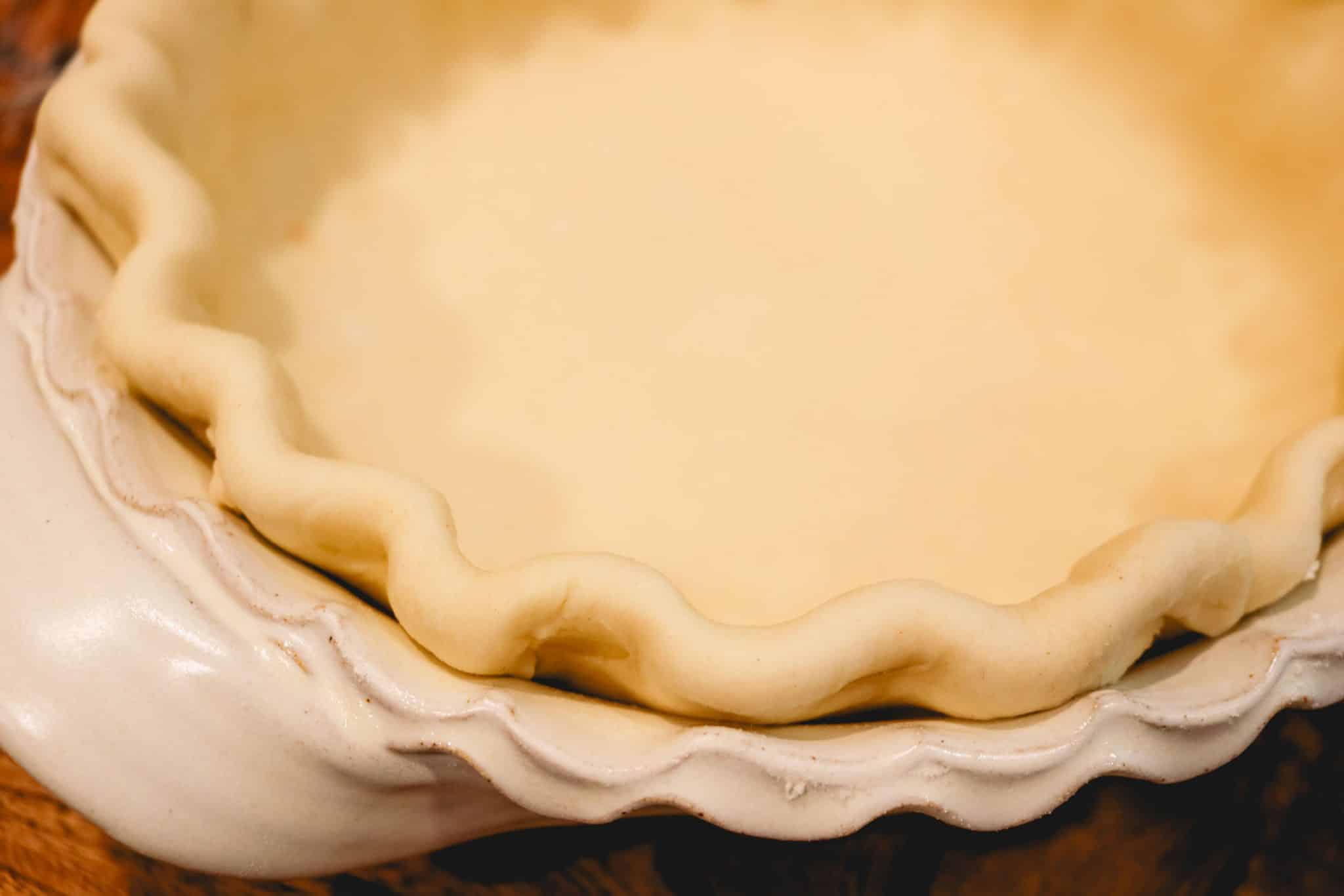 Easy deep dish pie crust recipe using butter or lard