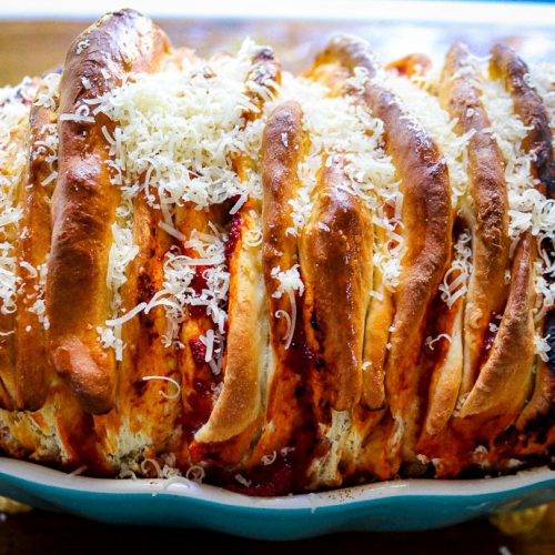 baked mozzarella bread